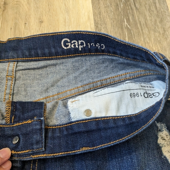 GAP Blue Denim A Line Skirt - Picture 3 of 6